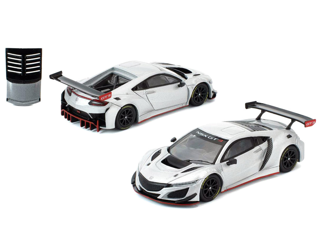 Honda NSX GT3 EVO22 Silver Metallic "Brazilian Event Exclusive" 1/64 Diecast Model Car by Pop Race-3