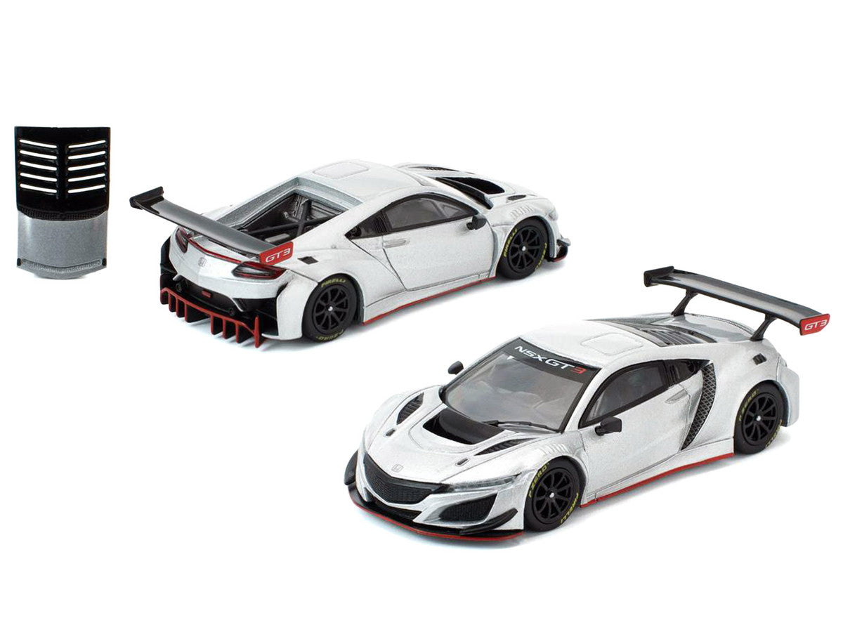 Honda NSX GT3 EVO22 Silver Metallic "Brazilian Event Exclusive" 1/64 Diecast Model Car by Pop Race-3