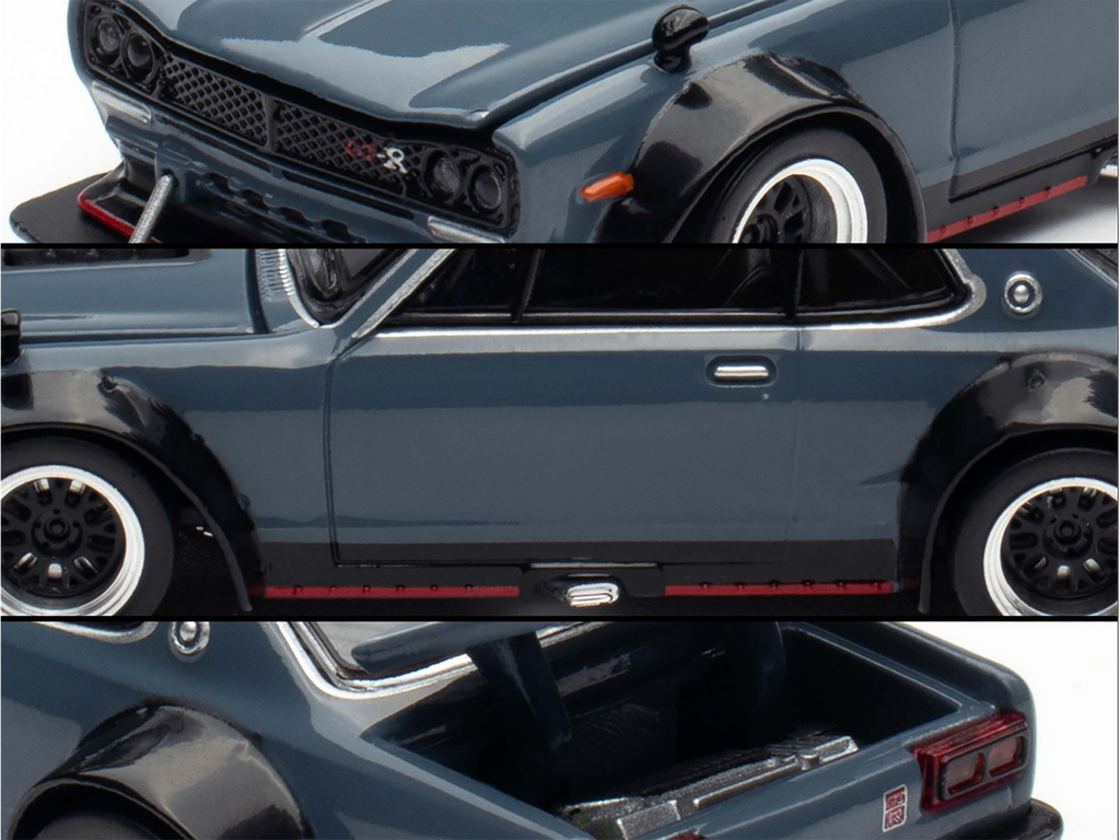 Skyline GT-R V8 Drift "Hakosuka" RHD (Right Hand Drive) Gray "Tokyo Auto Salon Hong Kong 2025" Special Edition 1/64 Diecast Model Car by Pop Race-3