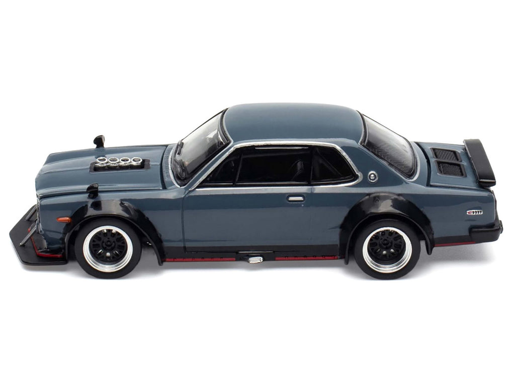 Skyline GT-R V8 Drift "Hakosuka" RHD (Right Hand Drive) Gray "Tokyo Auto Salon Hong Kong 2025" Special Edition 1/64 Diecast Model Car by Pop Race-0