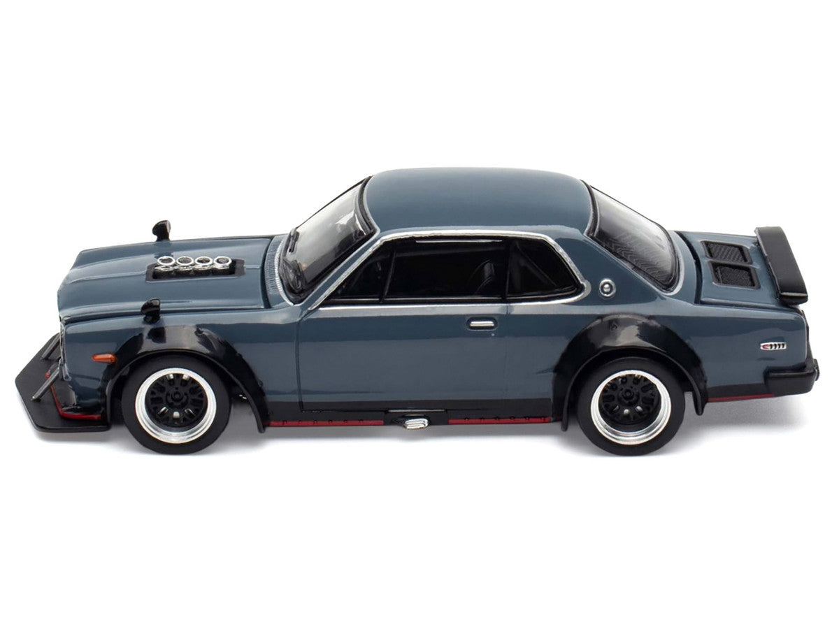 Skyline GT-R V8 Drift "Hakosuka" RHD (Right Hand Drive) Gray "Tokyo Auto Salon Hong Kong 2025" Special Edition 1/64 Diecast Model Car by Pop Race-0