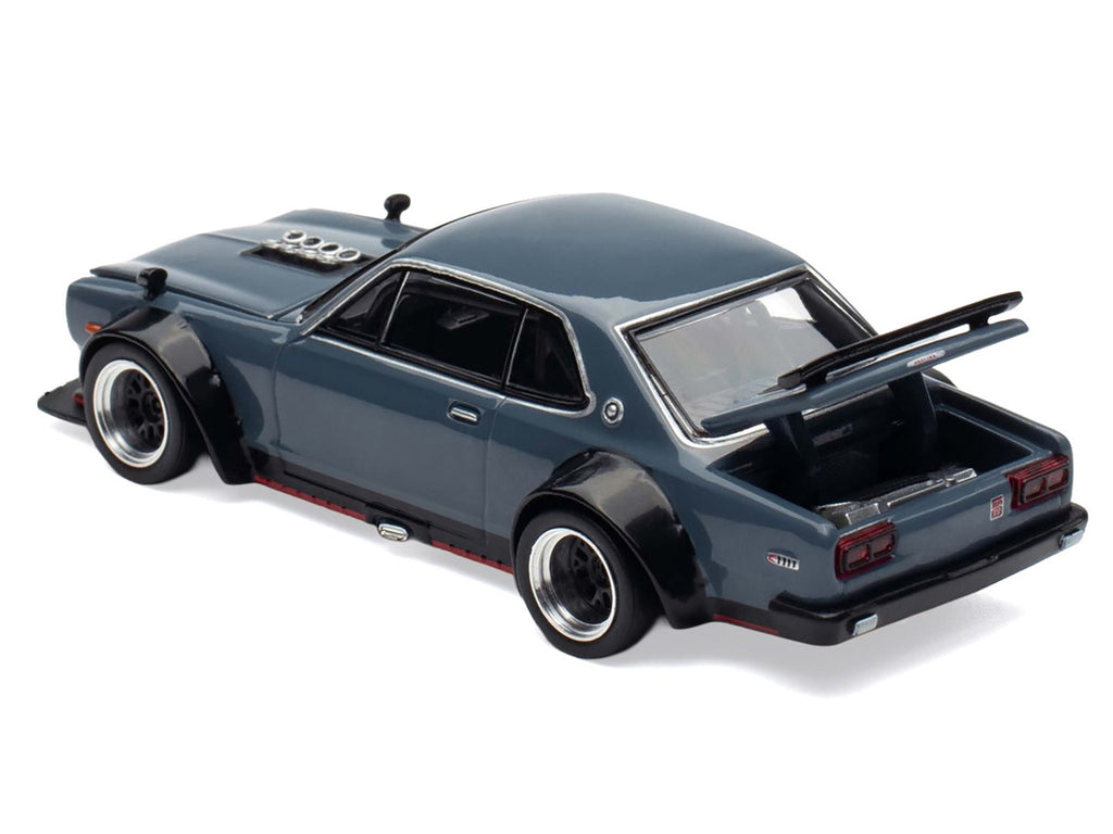 Skyline GT-R V8 Drift "Hakosuka" RHD (Right Hand Drive) Gray "Tokyo Auto Salon Hong Kong 2025" Special Edition 1/64 Diecast Model Car by Pop Race-2