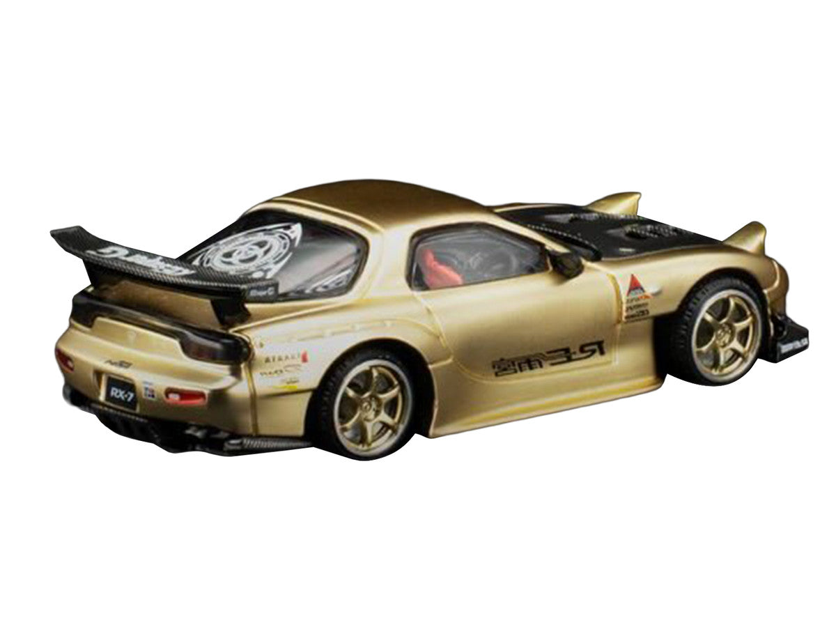 Mazda RX7 (FD3S) RE Amemiya RHD (Right Hand Drive) Gold Metallic with Carbon Hood "Thailand Diecast Expo 2026" 1/64 Diecast Model Car by Pop Race-3