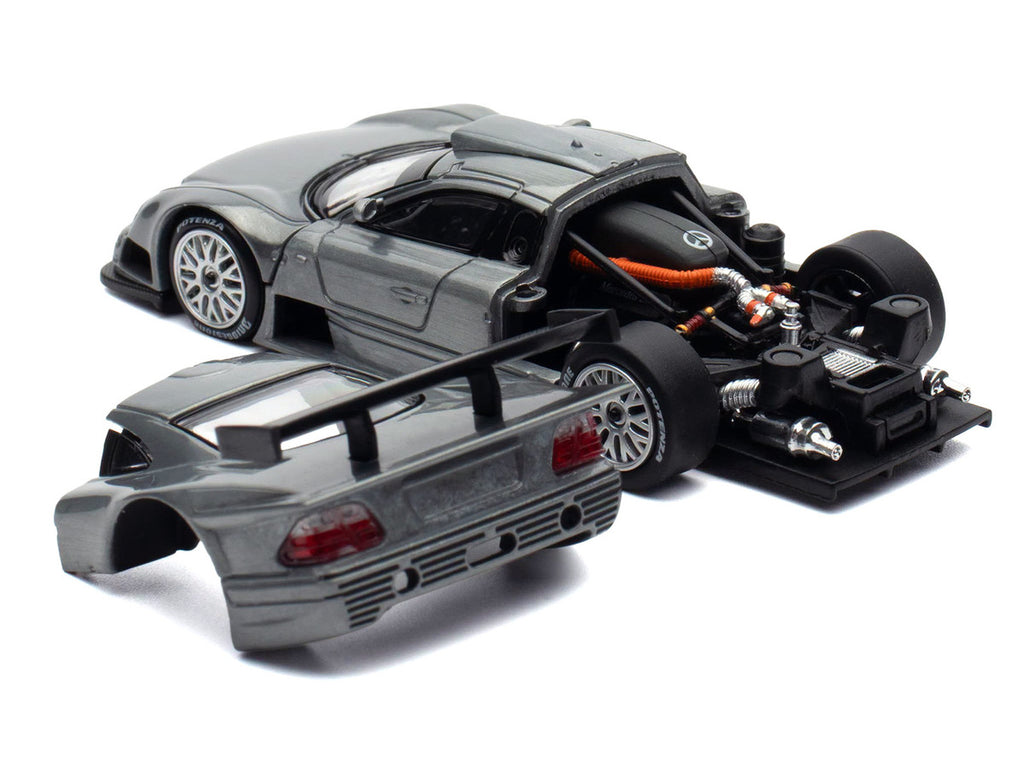 Mercedes-Benz CLK GTR Raw Metal 1/64 Diecast Model Car by Pop Race-3