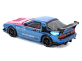 Mazda RX7 (FC3S) RE Amemiya RHD (Right Hand Drive) Blue Chrome with Pink Hood "Street 7 Chrome" 1/64 Diecast Model Car by Pop Race-0