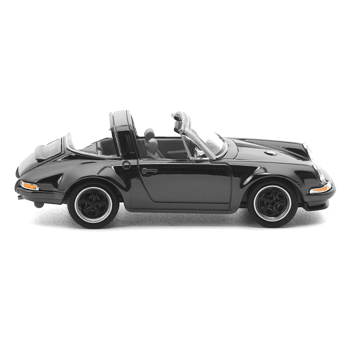 Singer Targa Dark Chrome "The Dark Chrome Series" 1/64 Diecast Model Car by Pop Race-2