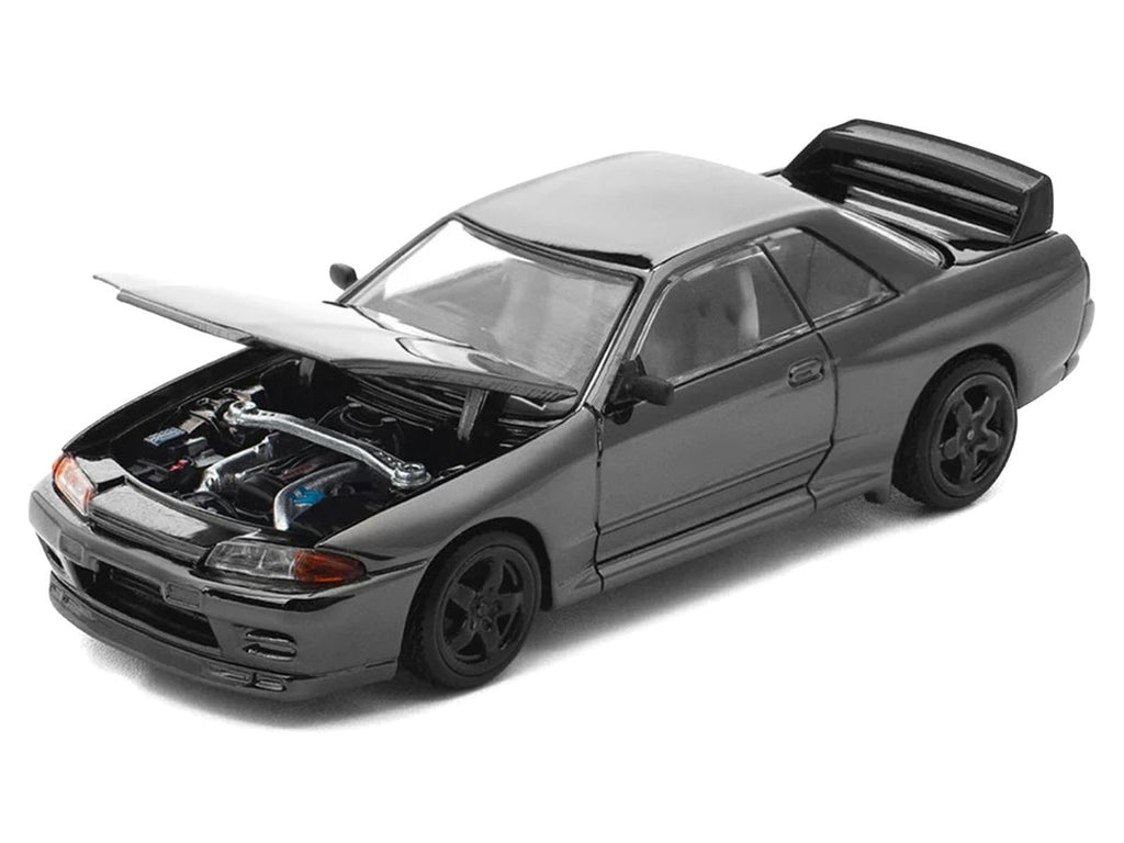 GTR R32 RHD (Right Hand Drive) Dark Chrome "The Dark Chrome Series" 1/64 Die Cast Model Car by Pop Race-3