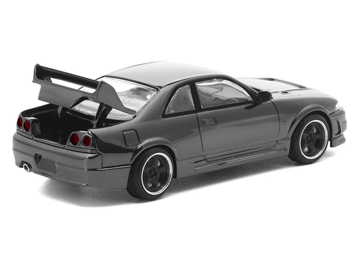 GTR R33 400R RHD (Right Hand Drive) Dark Chrome "The Dark Chrome Series" 1/64 Diecast Model Car by Pop Race-3