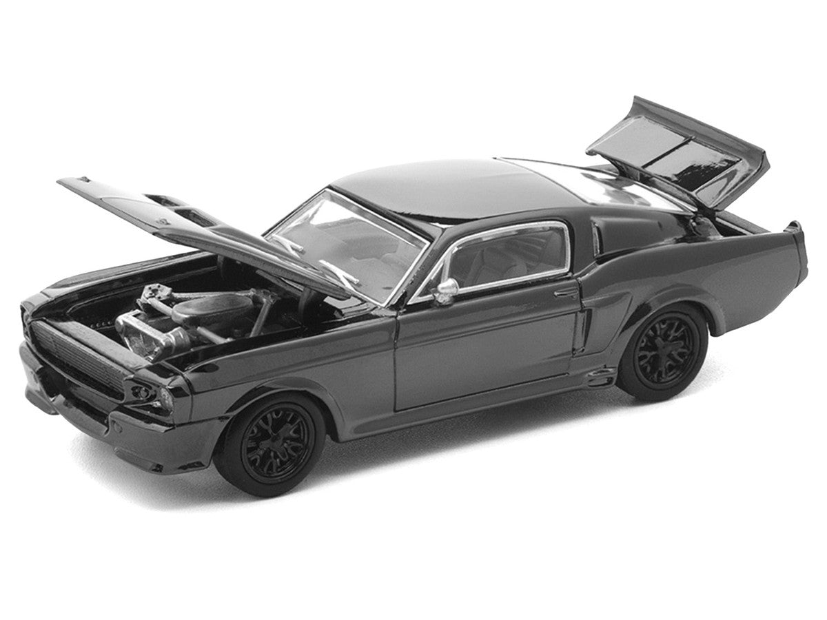 Shelby Mustang GT500 Dark Chrome "The Dark Chrome Series" 1/64 Die Cast Model Car by Pop Race-1