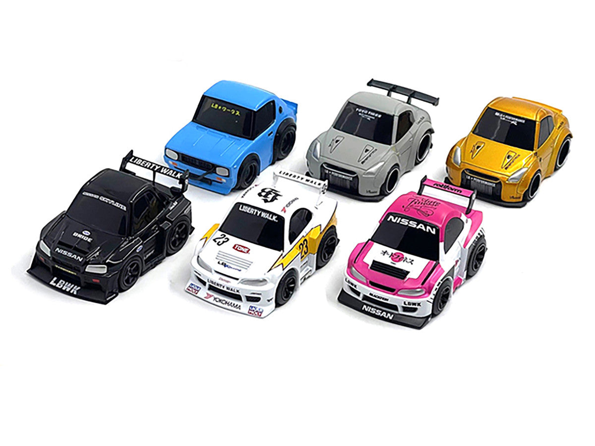 "QubeCarz" Series #1 Set of 6 pieces 1/64 Diecast Model Cars by Mini GT-1