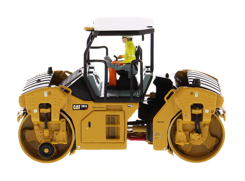 CAT Caterpillar CB-13 Tandem Vibratory Roller with ROPS (Roll Over Protective Structure) and Operator "High Line Series" 1/50 Diecast Model by Diecast Masters-1