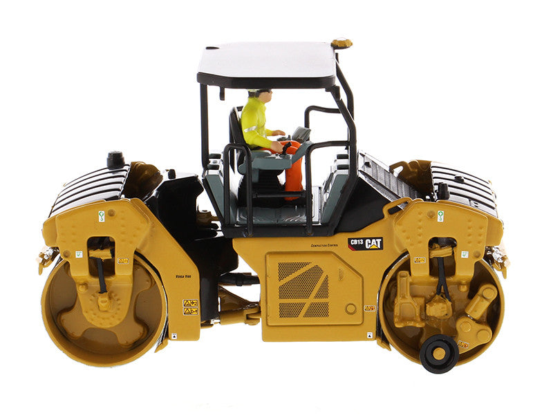 CAT Caterpillar CB-13 Tandem Vibratory Roller with ROPS (Roll Over Protective Structure) and Operator "High Line Series" 1/50 Diecast Model by Diecast Masters-2