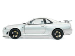 1999 Nissan Skyline GT-R (R34) Z-Tune RHD (Right Hand Drive) Silver Metallic 1/18 Diecast Model Car by Solido-1