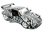2022 RWB Bodykit #13 "The Zebra" Black and White Striped 1/18 Diecast Model Car by Solido-2
