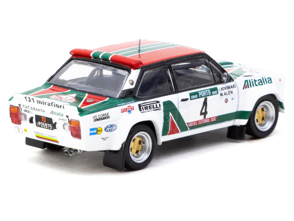 FIAT 131 ABARTH Rally #4 Markku Alen - Ilkka Kivimaki Winner "Rallye de Portugal - Vinho do Porto" (1978) "Hobby64" Series 1/64 Diecast Model Car by Tarmac Works-2
