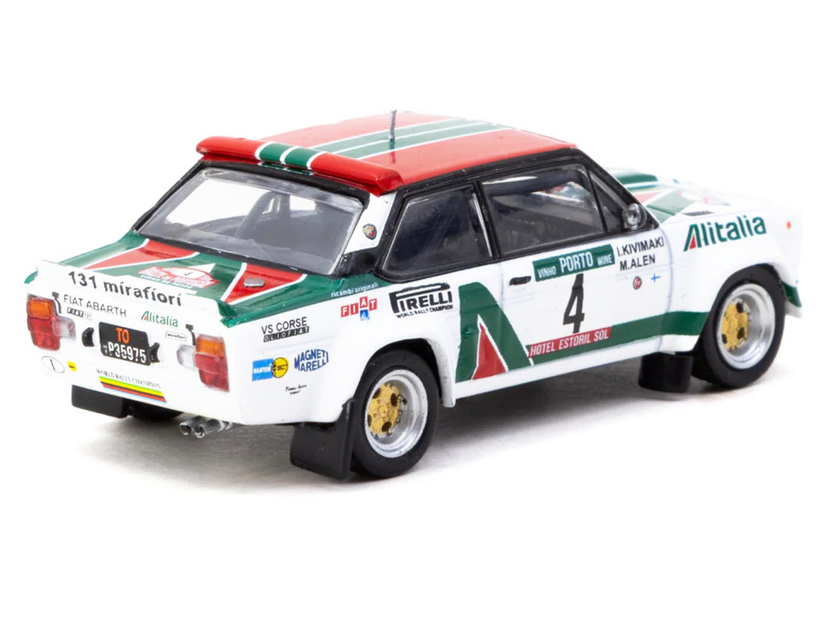 FIAT 131 ABARTH Rally #4 Markku Alen - Ilkka Kivimaki Winner "Rallye de Portugal - Vinho do Porto" (1978) "Hobby64" Series 1/64 Diecast Model Car by Tarmac Works-2