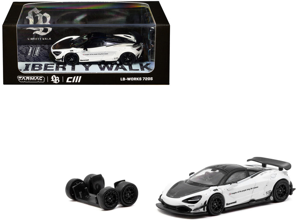 Tarmac Works 1:64 LB-Works 720S White + Extra Wheels — product image 1