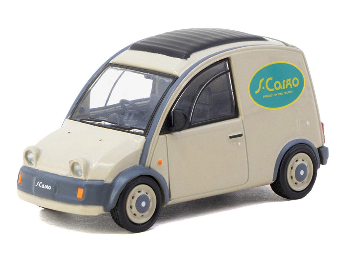 Nissan S-Cargo Van RHD (Right Hand Drive) "Presentation" Beige with Tarmac Cards "Global64" Series 1/64 Diecast Model Car by Tarmac Works-1