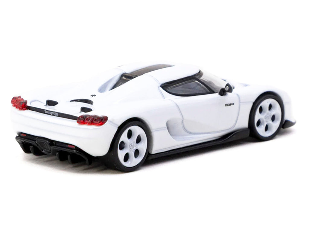 Koenigsegg CC850 White with Tarmac Cards "Global64" Series 1/64 Diecast Model by Tarmac Works-0