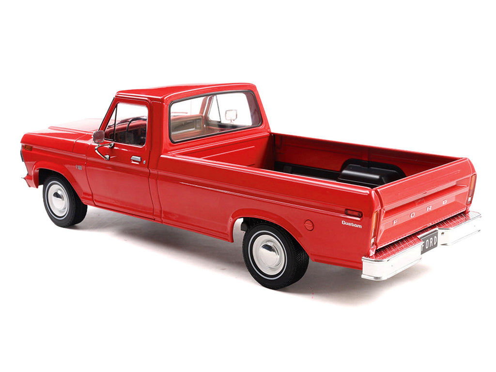 1974 Ford F-100 Pickup Truck Candy Apple Red 1/18 Diecast Model Car by IXO Models-1