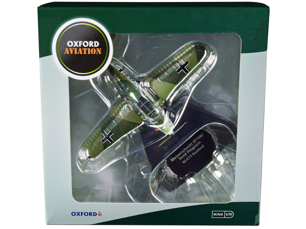 Messerschmitt Bf 108/Nord Pingouin War Plane NJ-C11 Duxford "Oxford Aviation" Series 1/72 Diecast Model Airplane by Oxford Diecast-1