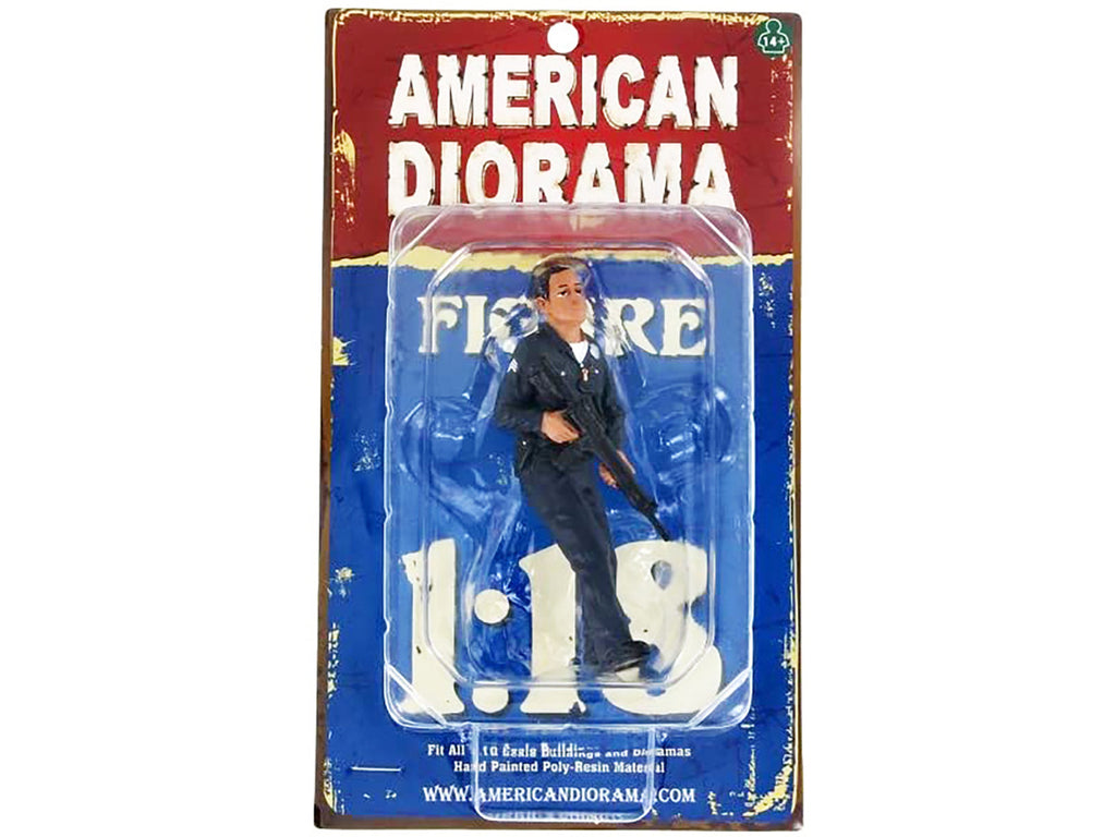 Police Officer II Figure For 1:18 Scale Models by American Diorama-2