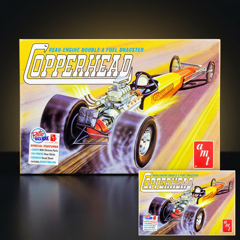 AMT 1:25 1934 Copperhead Rear-Engine Double A Fuel Dragster Model Kit