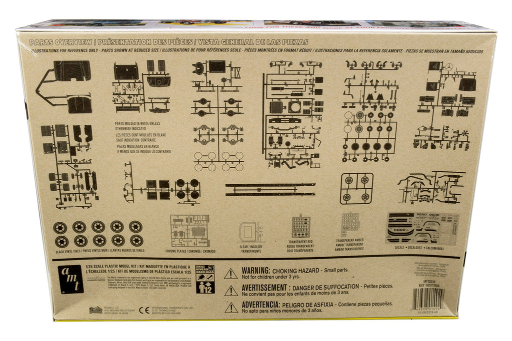Skill 3 Model Kit Mack R685ST Semi Tractor Truck 1/25 Scale Model by AMT-1