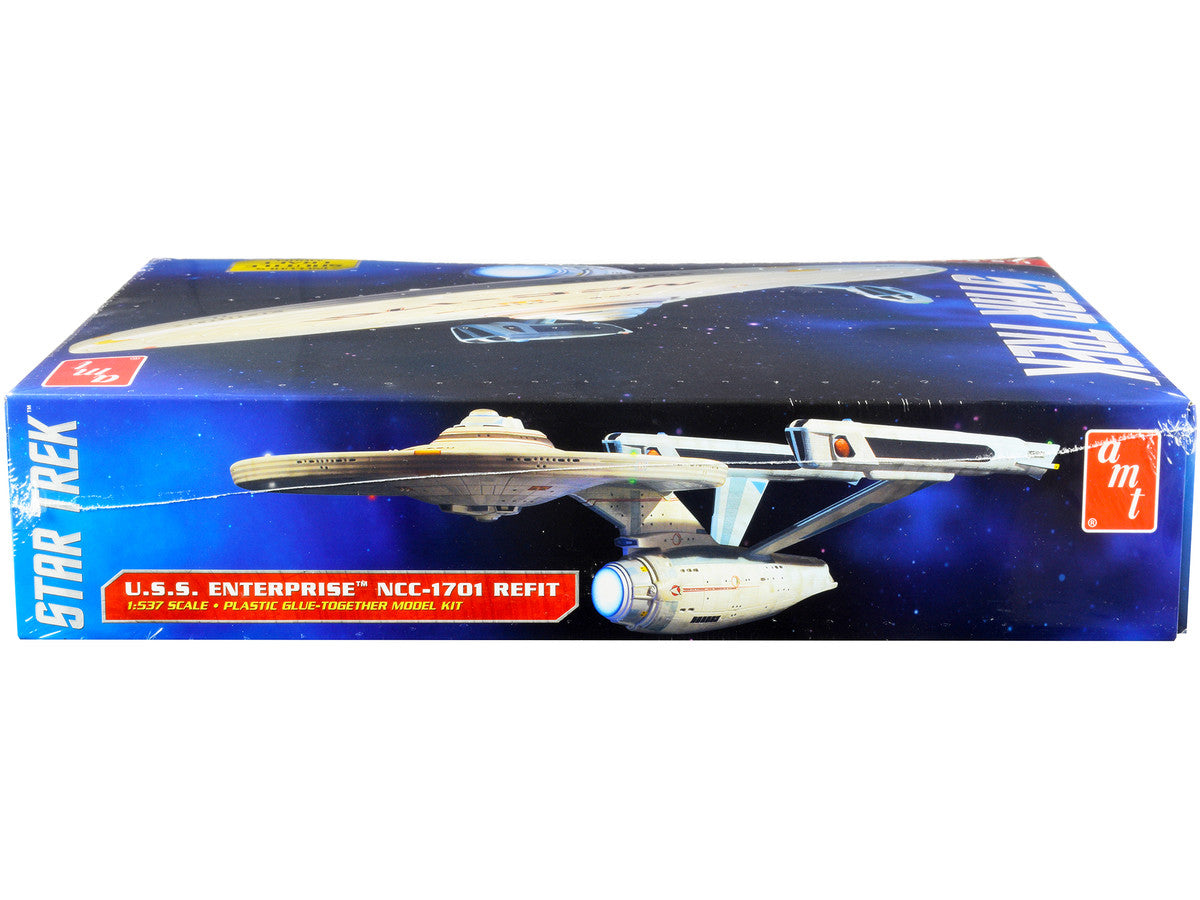 Skill 2 Model Kit U.S.S. Enterprise NCC-1701 Refit Starship "Star Trek" 1/537 Scale Model by AMT-1