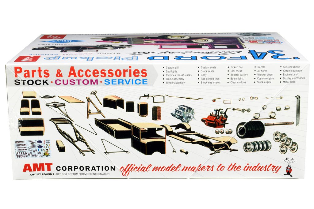 Skill 2 Model Kit 1934 Ford Pickup Truck 3 in 1 Kit "Trophy Series" 1/25 Scale Model by AMT-2