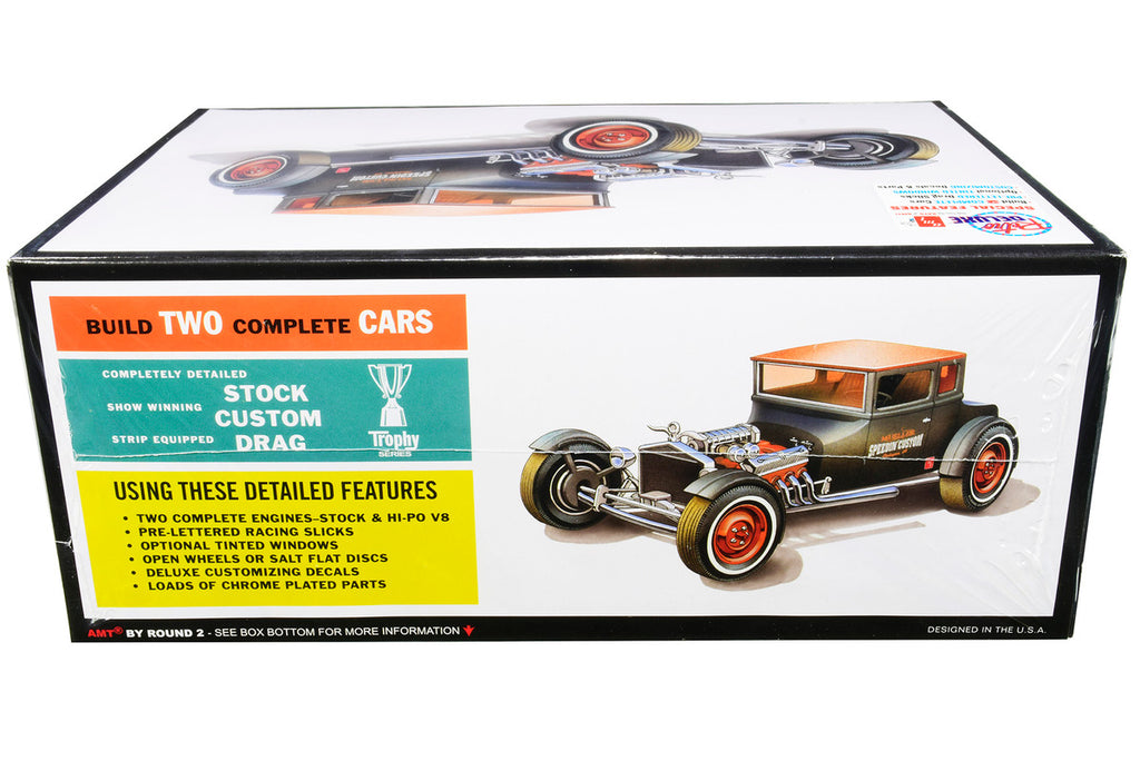 Skill 2 Model Kit 1925 Ford Model T "Chopped" Set of 2 pieces 1/25 Scale Model by AMT-1