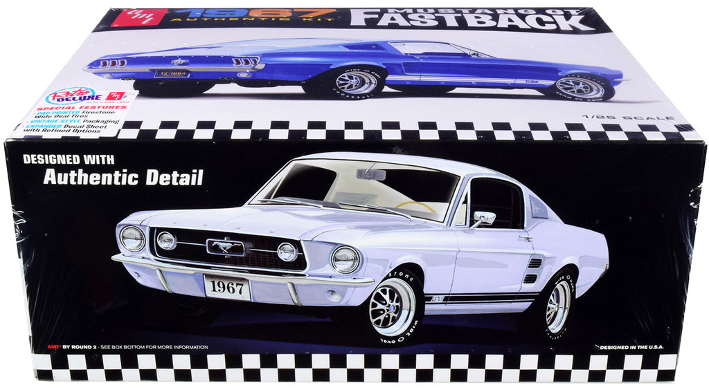 Skill 2 Model Kit 1967 Ford Mustang GT Fastback 1/25 Scale Model by AMT-1