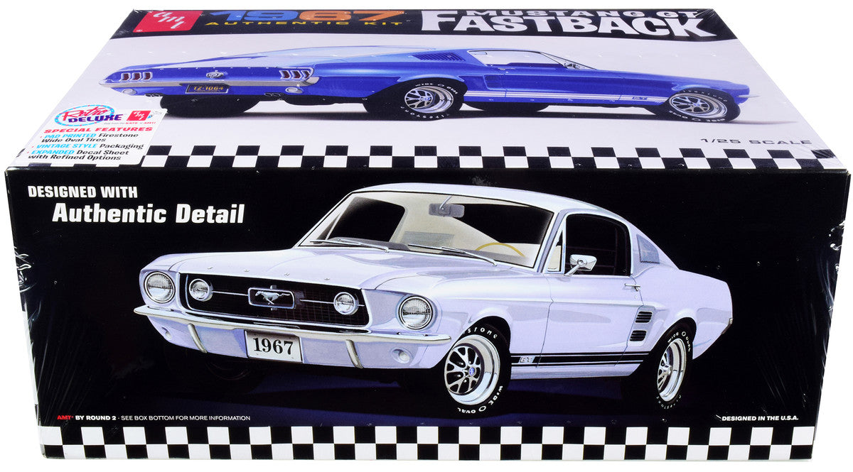 Skill 2 Model Kit 1967 Ford Mustang GT Fastback 1/25 Scale Model by AMT-1