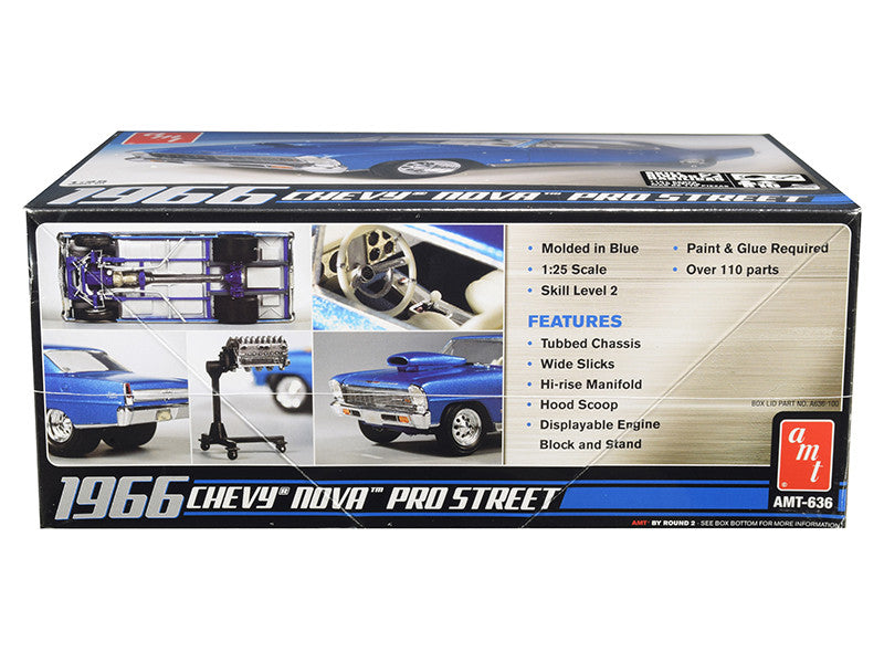 Skill 2 Model Kit 1966 Chevrolet Nova Pro Street 1/25 Scale Model by AMT-2