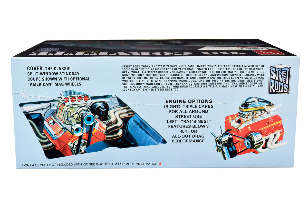 Skill 2 Model Kit 1963 Chevrolet Corvette Stingray 1/25 Scale Model by AMT-1