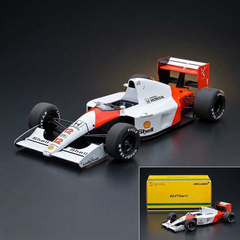 AUTOart 1:18 McLaren Honda MP4/6 #1 Ayrton Senna, 1991 Japanese GP (No McLaren Logo)