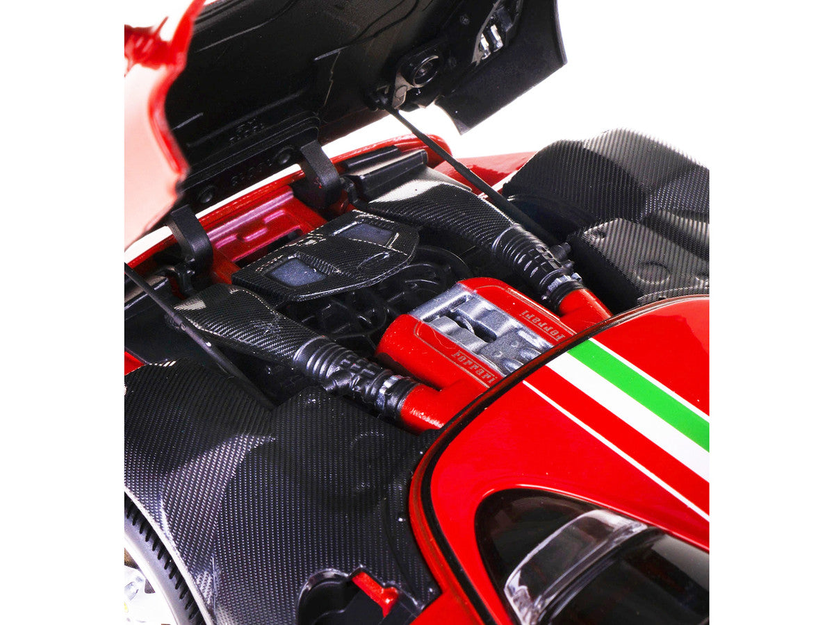 Ferrari Monza SP1 1/18 Diecast Model Car Red Italian Flag Stripes-2