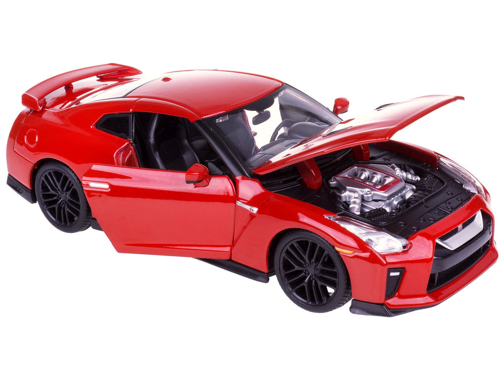 2017 Nissan GT-R R35 Red 1/24 Diecast Model Car by BBurago-1