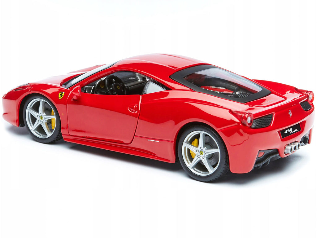Ferrari 458 Italia Red 1/24 Diecast Model Car by Bburago Collectible-2