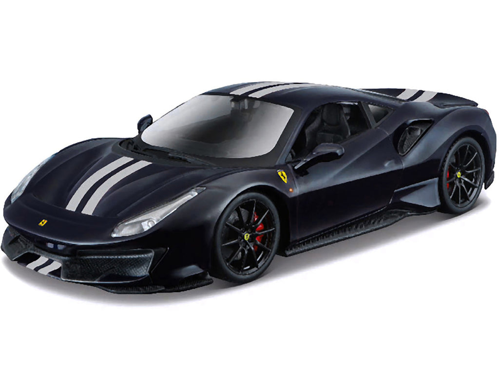Bburago 1/24 Ferrari 488 Pista Dark Blue Metallic Diecast Model Car-1