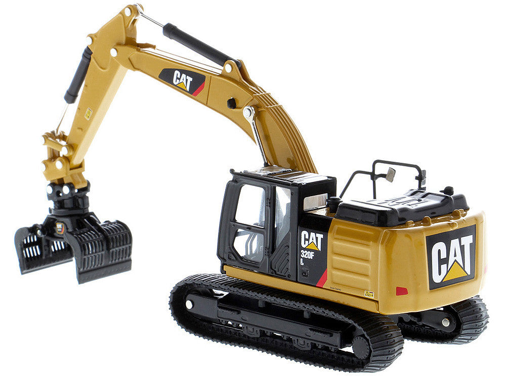 CAT Caterpillar 320F L Hydraulic Tracked Excavator with 5 Work Tools "Play & Collect!" 1/64 Diecast Model by Diecast Masters-2