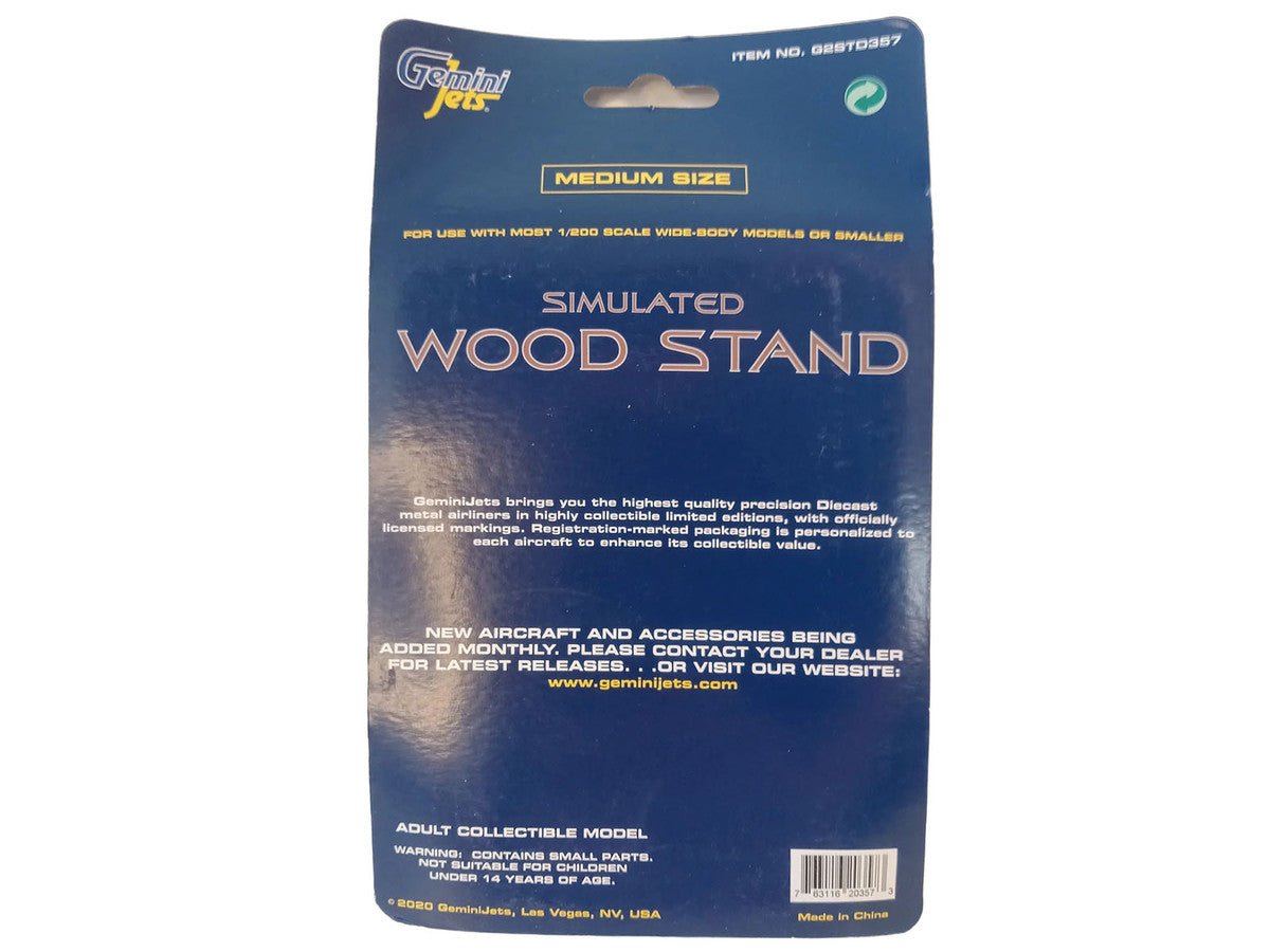 Simulated Wood Display Stand (Medium Size) for 1/200 Scale Models by GeminiJets-2