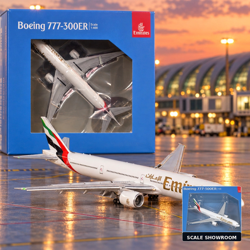 GeminiJets 1:400 Boeing 777-300ER - Emirates (Flaps Down)