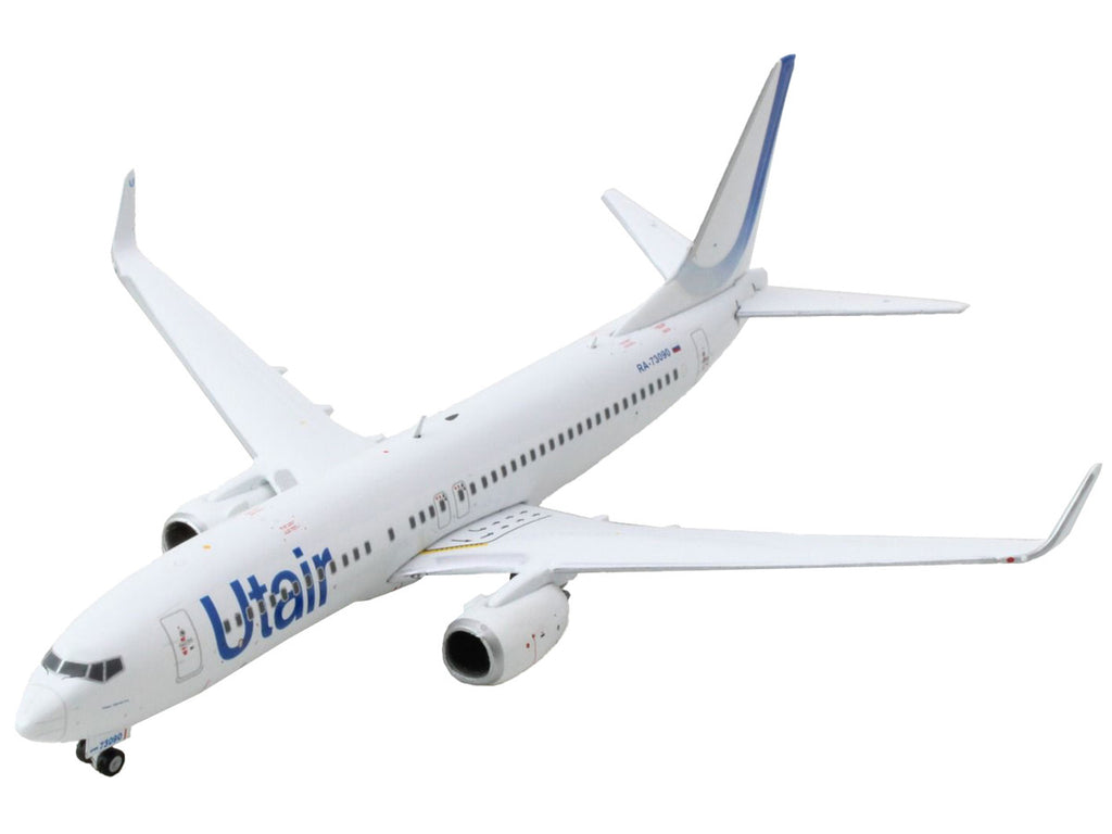 Boeing 737-800 Commercial Aircraft "Utair" White with Blue Tail Stripes 1/400 Diecast Model Airplane by GeminiJets-2