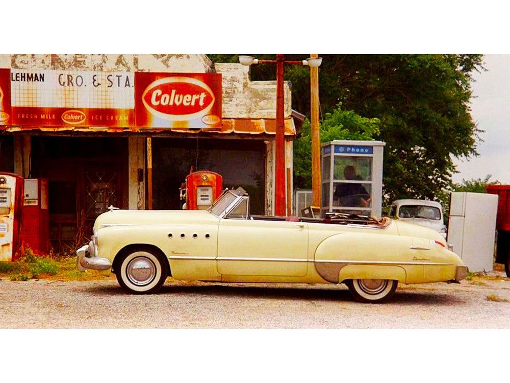 1949 Buick Roadmaster Convertible (Charlie Babbitt's) Yellow with Red Interior "Rain Man" (1988) Movie 1/18 Diecast Model Car by Greenlight-2