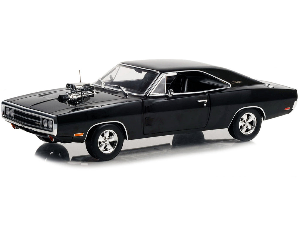 1970 Dodge Charger with Blown Engine Black "Artisan Collection" Series 1/18 Diecast Model Car by Greenlight-0