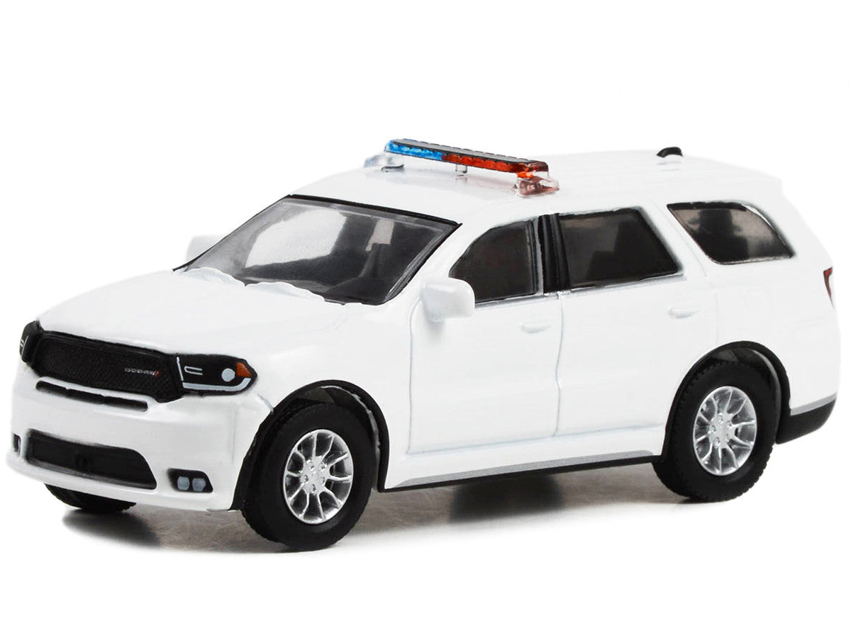 2022 Dodge Durango Pursuit Police Car with Lights White "Hot Pursuit" "Hobby Exclusive" Series 1/64 Diecast Model Car by Greenlight-1
