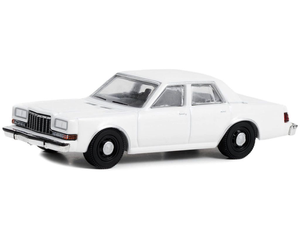 1980-1989 Dodge Diplomat Police Unmarked White "Hot Pursuit" "Hobby Exclusive" Series 1/64 Diecast Model Car by Greenlight-1