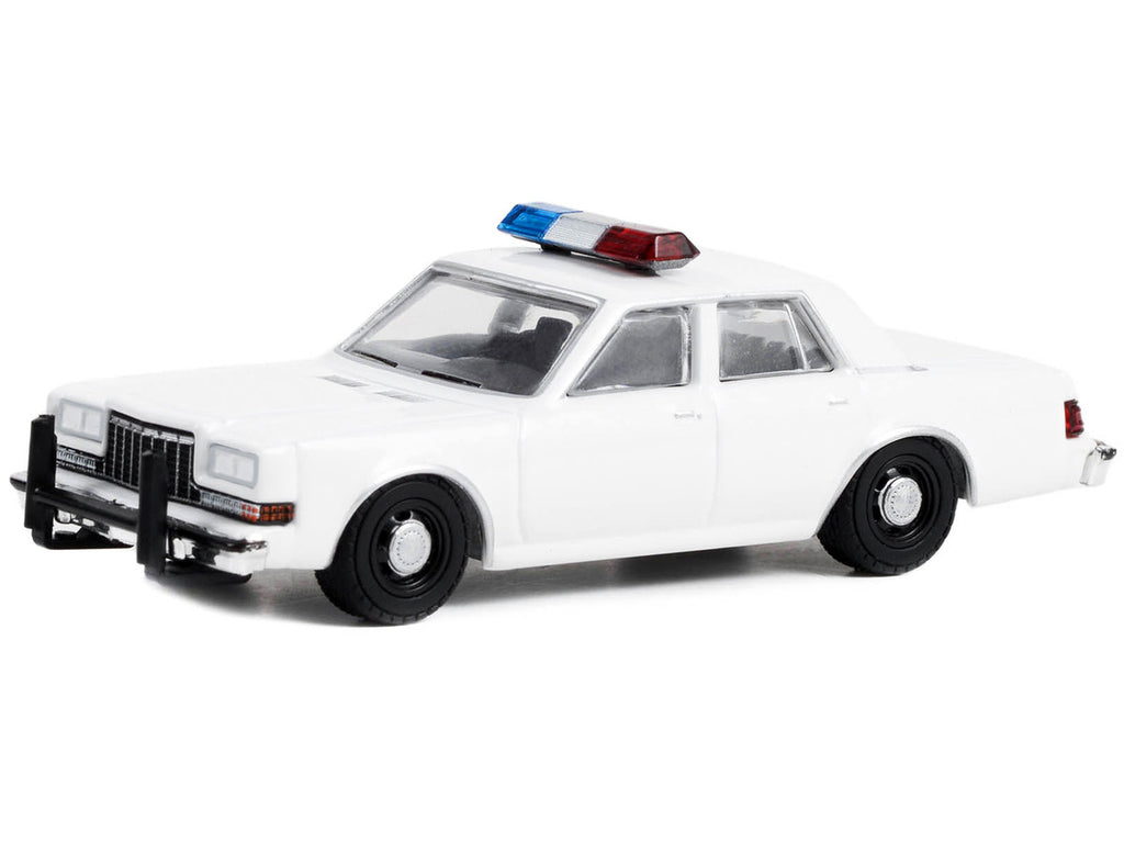 1980-1989 Dodge Diplomat Police Unmarked White with Light Bar "Hot Pursuit" "Hobby Exclusive" Series 1/64 Diecast Model Car by Greenlight-2