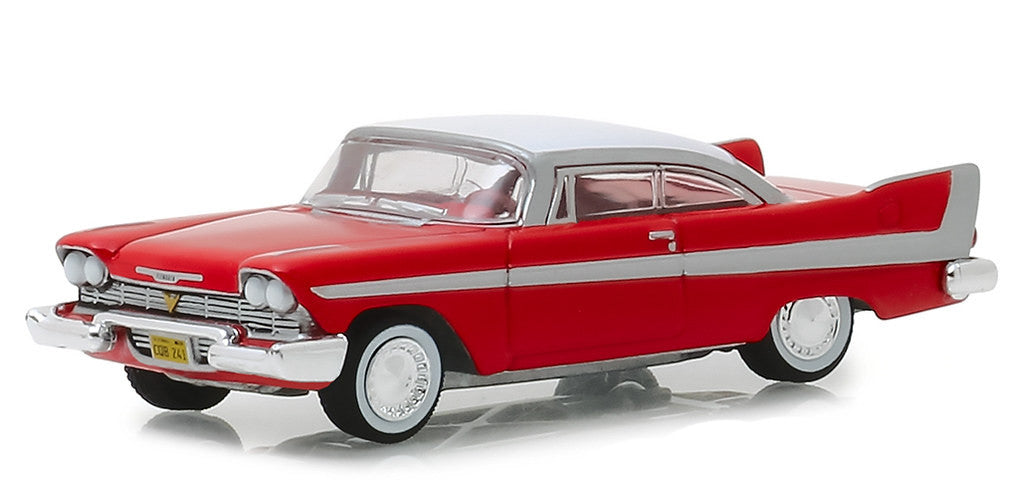 1958 Plymouth Fury Red with White Top "Christine" (1983) Movie "Hollywood Series" Release 23 1/64 Diecast Model Car by Greenlight-1